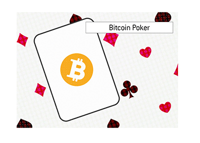 Bitcoin Poker is rising in popularity at a very rapid speed.  Cryptocurrency casino illustration.