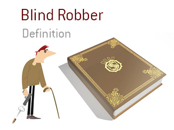Kings definition of the poker term Blind Robber - Illustration - Firing a shot