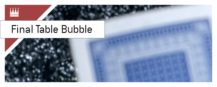 The poker term Final Table Bubble explained.  What does it mean?