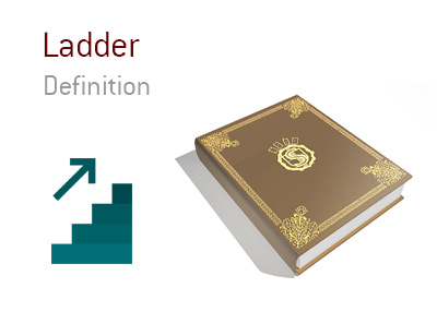 The definition of the poker term Ladder.  What is the meaning of it? - Illustration provided.