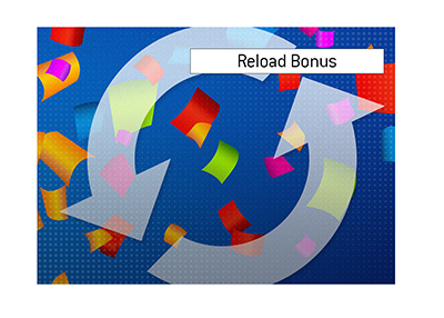 The illustration of a reload bonus accompanies the article explaining the meaning of the term.