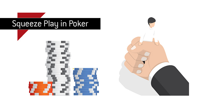 Poker term Squeeze Play defined and illustrated.