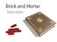 Definition of Brick and Mortar - Poker Dictionary - Brick Wall - Illustration