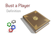 Definition of Bust a Player - Poker Dictionary - Falling Chips - Illustration