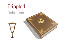 Definition of term Crippled - Poker Dictionary - Crutches Illustration