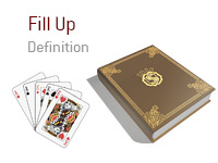 Definition of Fill Up - Poker Dictionary - Full House - Illustration