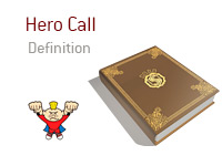 Definition of the term Hero Call - Poker Dictionary - Super-Hero Illustration