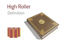 Definition of the term High Roller - Poker Dictionary - High Chip Stack Illustration