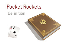 Definition of Pocket Rockets - Poker Dictionary - Two Aces - Diamond and Spade - Illustration