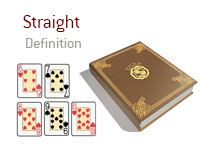 Definition of the term Straight - Poker Dictionary - 10 high - Illustration
