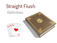 Definition of Straight Flush - Poker Dictionary - Illustration of Straight Flush 10h - Ah