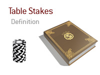 Definition of the term Table Stakes in poker