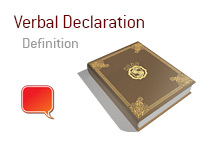 Definition of Verbal Declaration - Poker Dictionary - Illustration