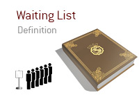 Definition of Waiting List - Poker Dictionary - Illustration of people waiting in line