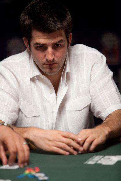 Brian Townsend in a white shirt at the World Series of Poker 2010 - sbrugby