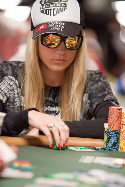 Vanessa Rousso, rocking a Pokerstars.net hat at the World Series of Poker 2010 - WSOP